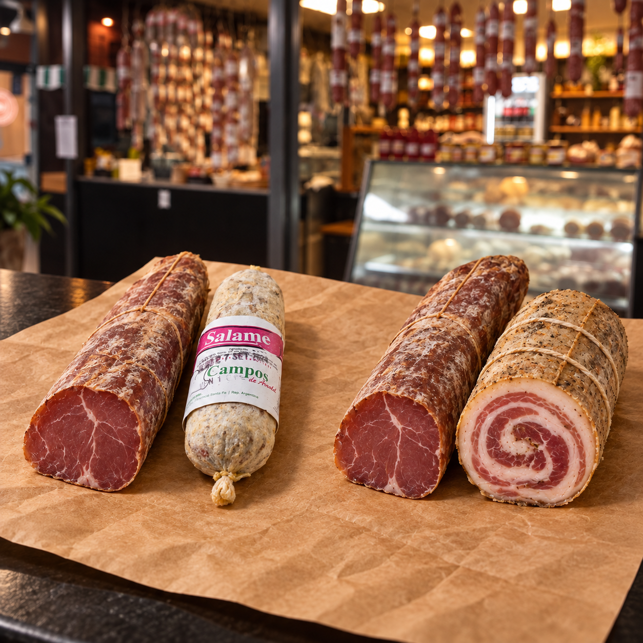 1 lomito + 1 salami o 1 panceta arrollada